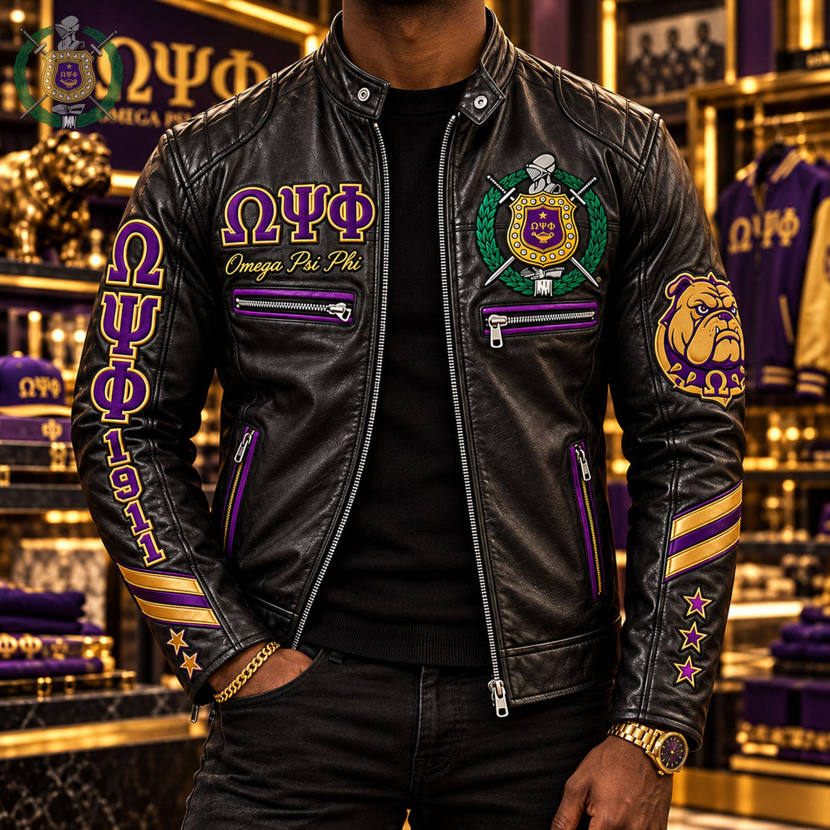 Men's Leather Jacket HANNN TND OPP 2010268