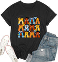 Mama Shirt Women Cute Mom Letter Print Mother's Day Tshirt Graphic Short Sleeve Tee Tops Blouses