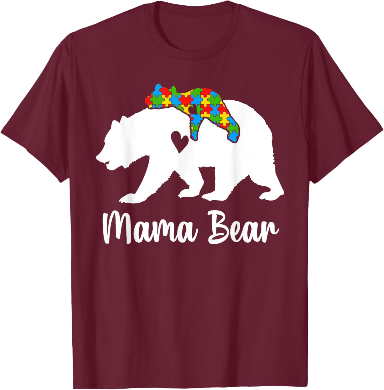 Mama Bear Love Support Autism Awareness Bear Family
