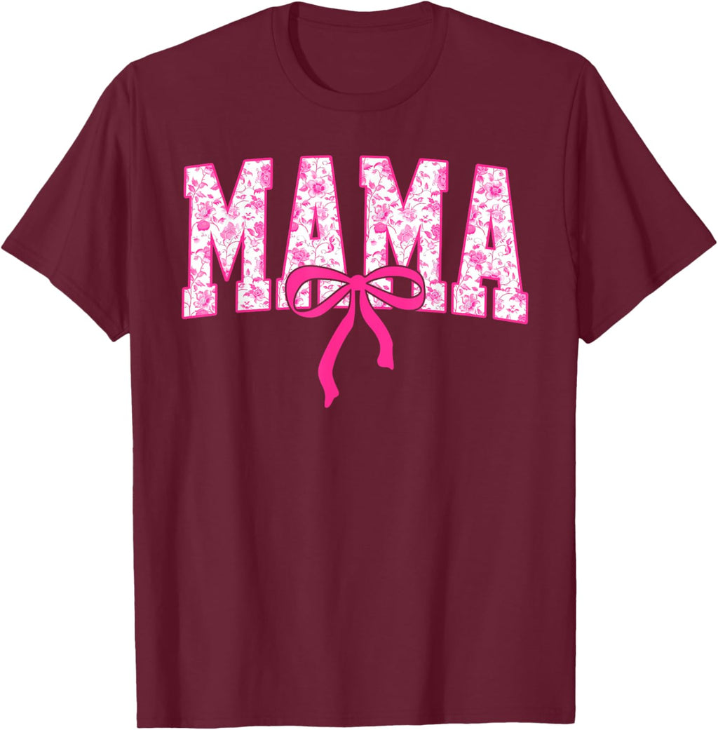 Coquette Pink Chinoiserie Mama Floral Bow Mom Mothers Day