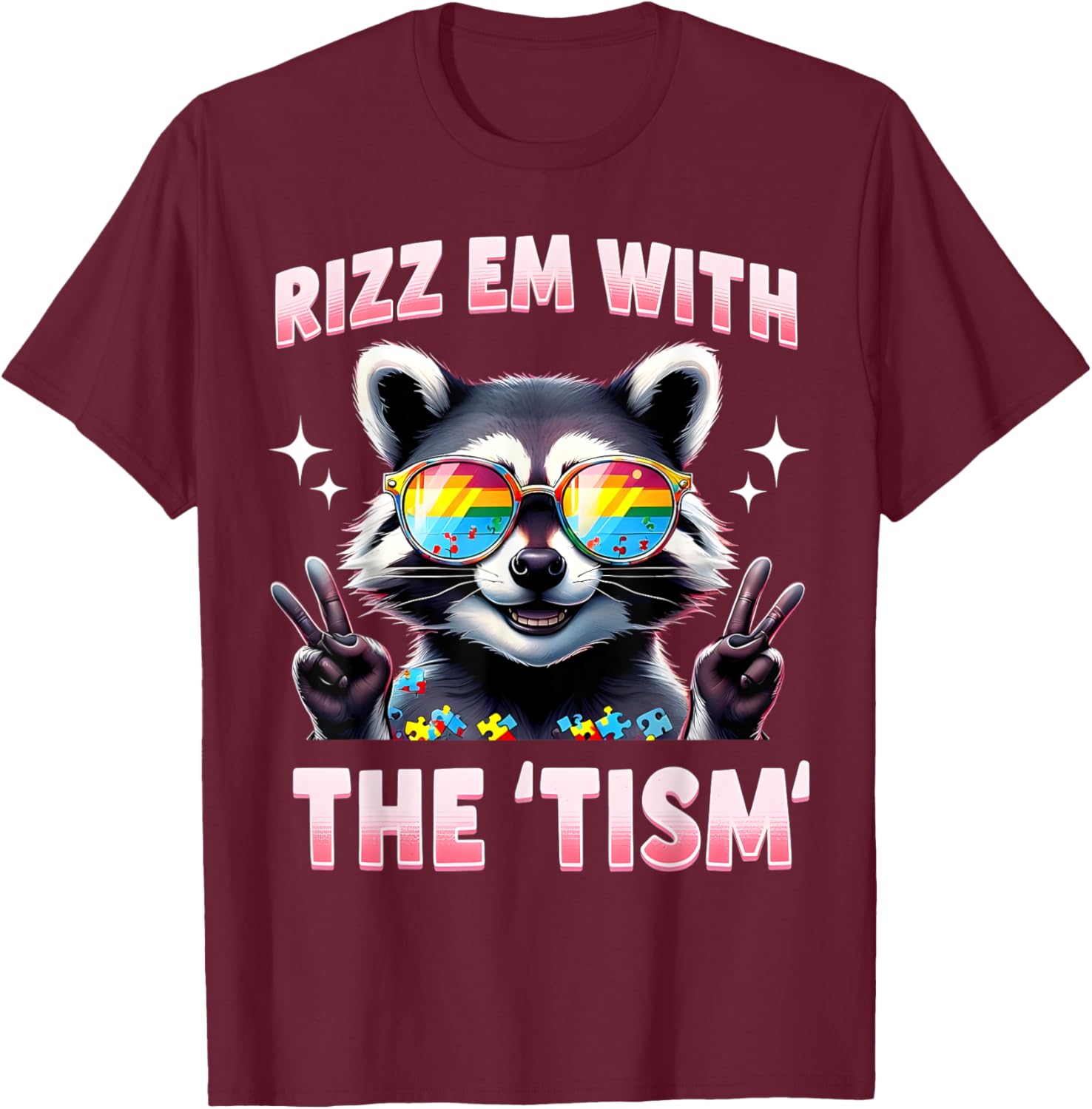 Autism Funny Rizz Em With The Tism Meme Autistic Racoon