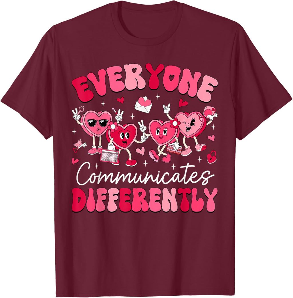 Everyone Communicates Differently Autism Valentines Day