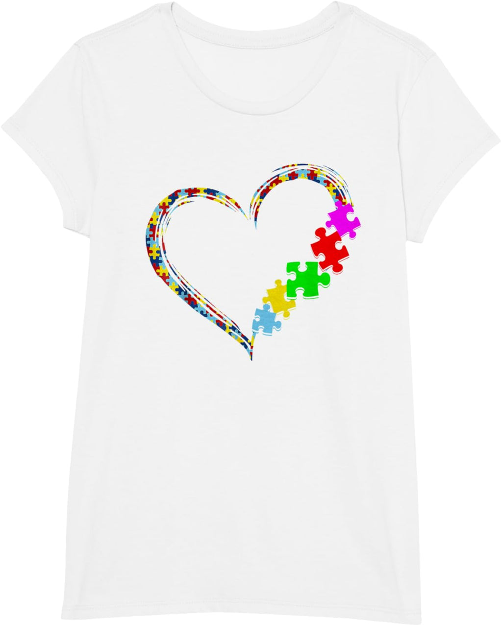 Autism Awareness Love Heart Puzzle Piece Gift Men Women