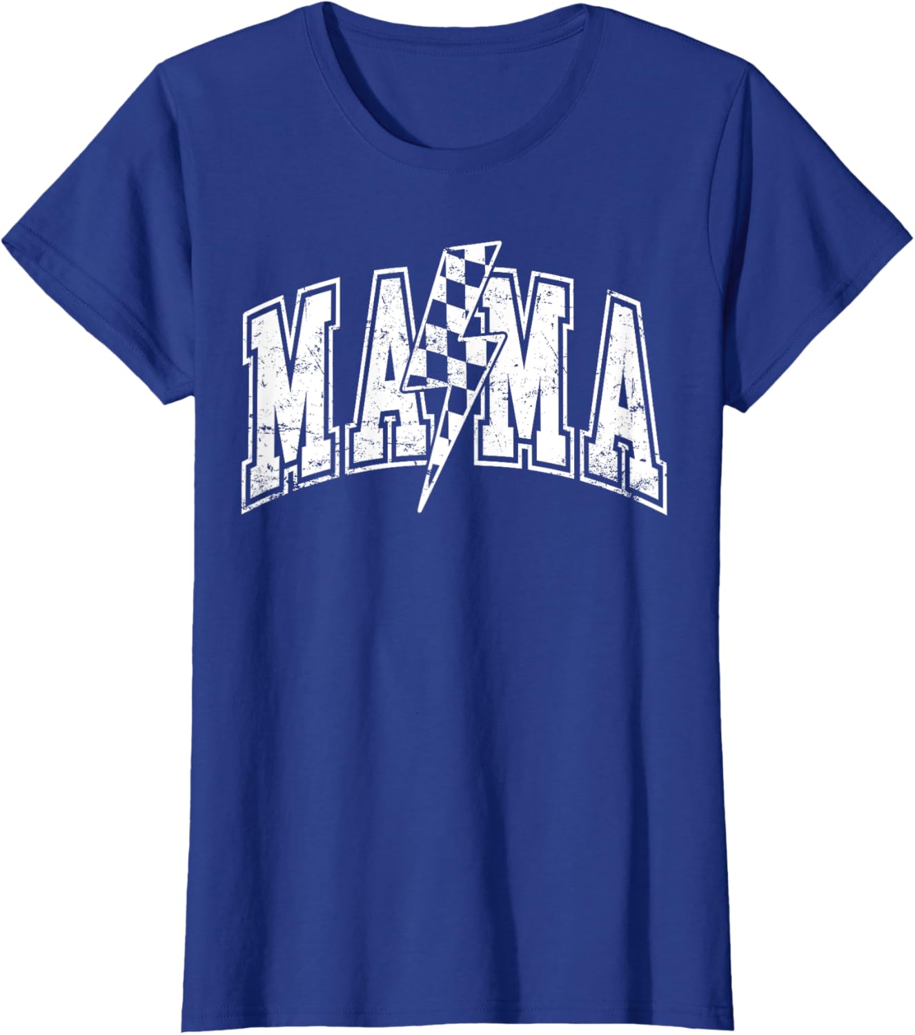 Mama Lightning Bolt Checkered Varsity Mom Women Mother's Day Mother Shirt