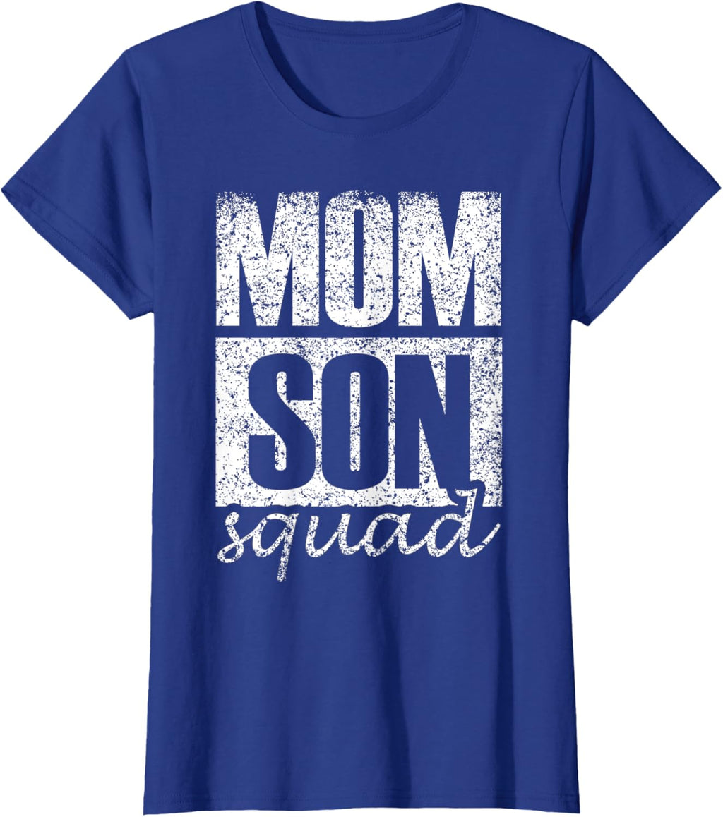 Mama Mom Son Mothers Day Love Mama Mommy Son Squad Mother's Day Matching Mom Sons Mother Son T-Shirt, Small, Black