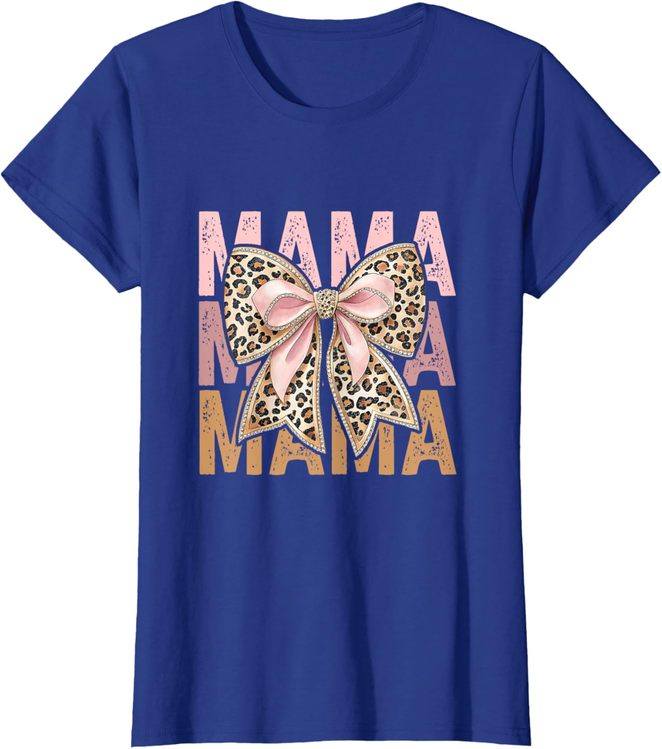 Retro Leopard Mama,Cute Mom Retro Coquette Bow Mother's Day