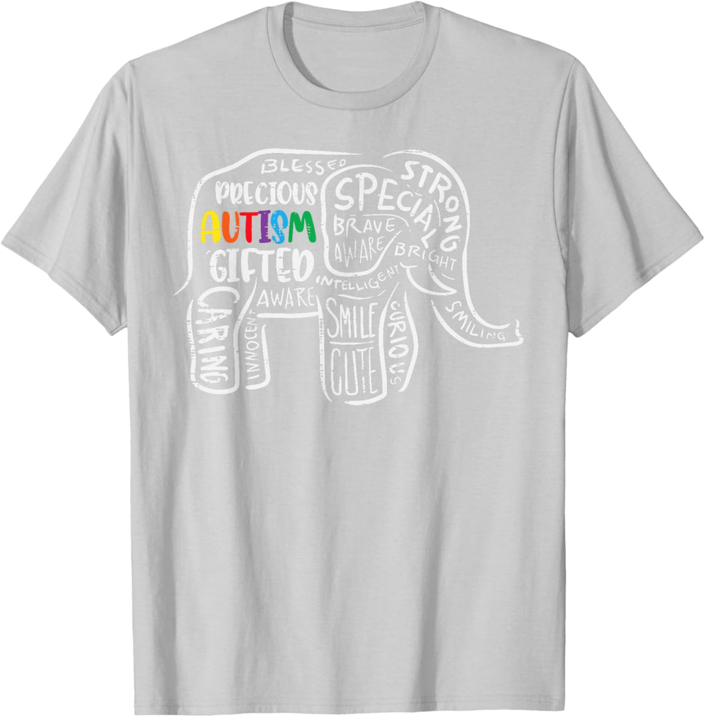 Autism Awareness Elephant Acceptance Autistic Men Women Kids