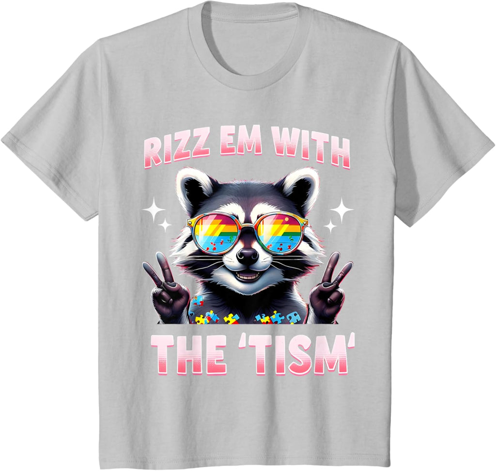 Autism Funny Rizz Em With The Tism Meme Autistic Racoon