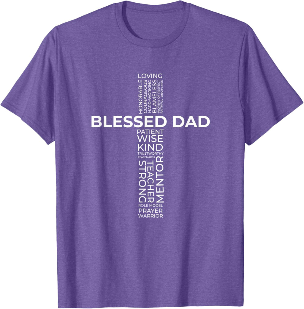 Christian Blessed Dad Cross Father's Day Shirt