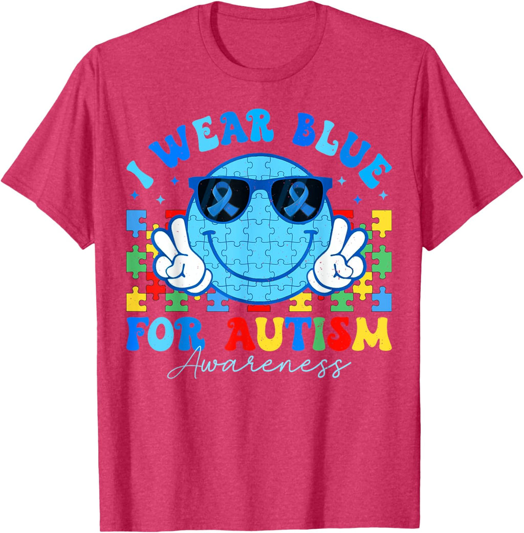I Wear Blue For Autism Awareness Month Teacher Kids Boys