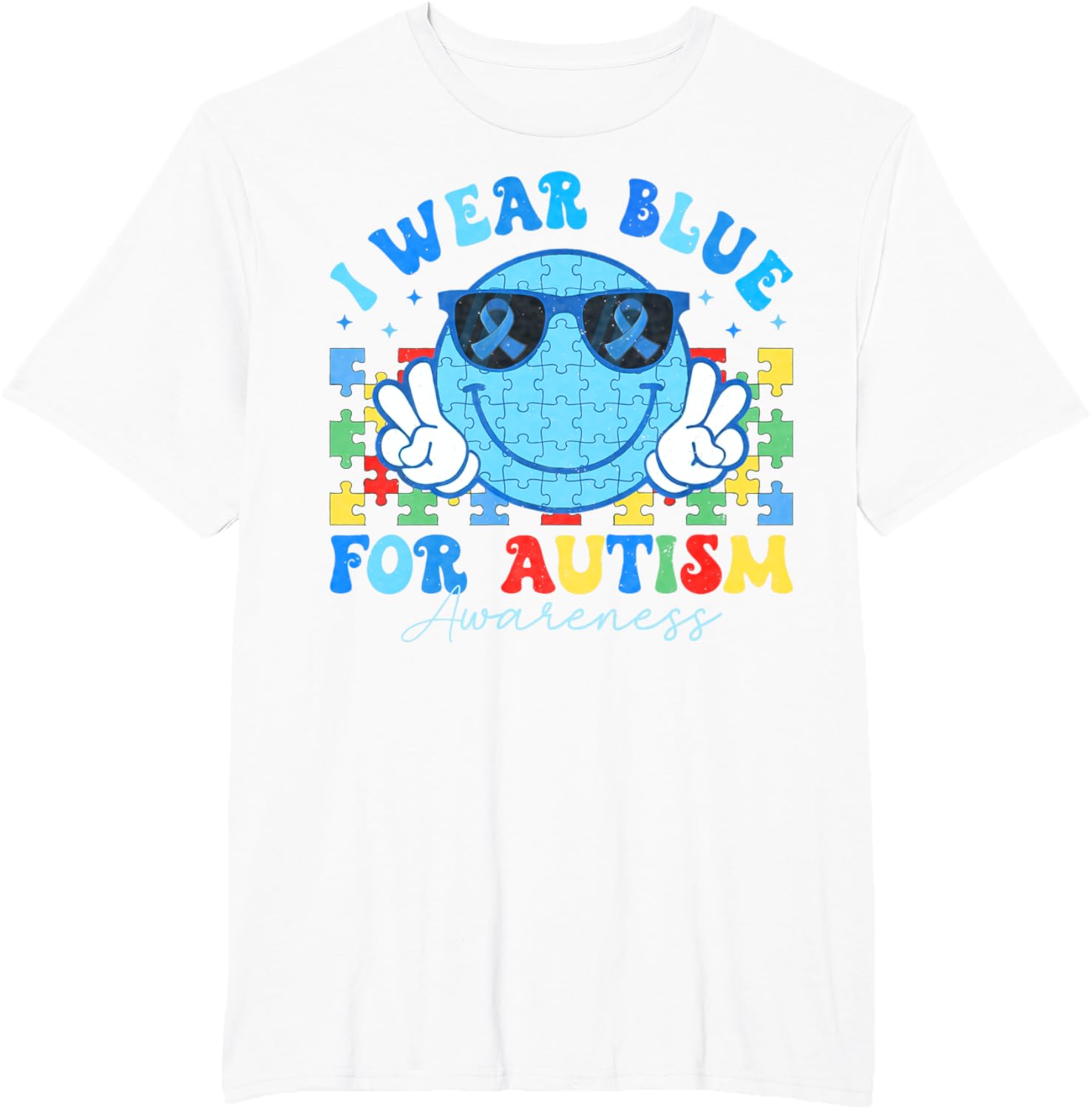 I Wear Blue For Autism Awareness Month Teacher Kids Boys