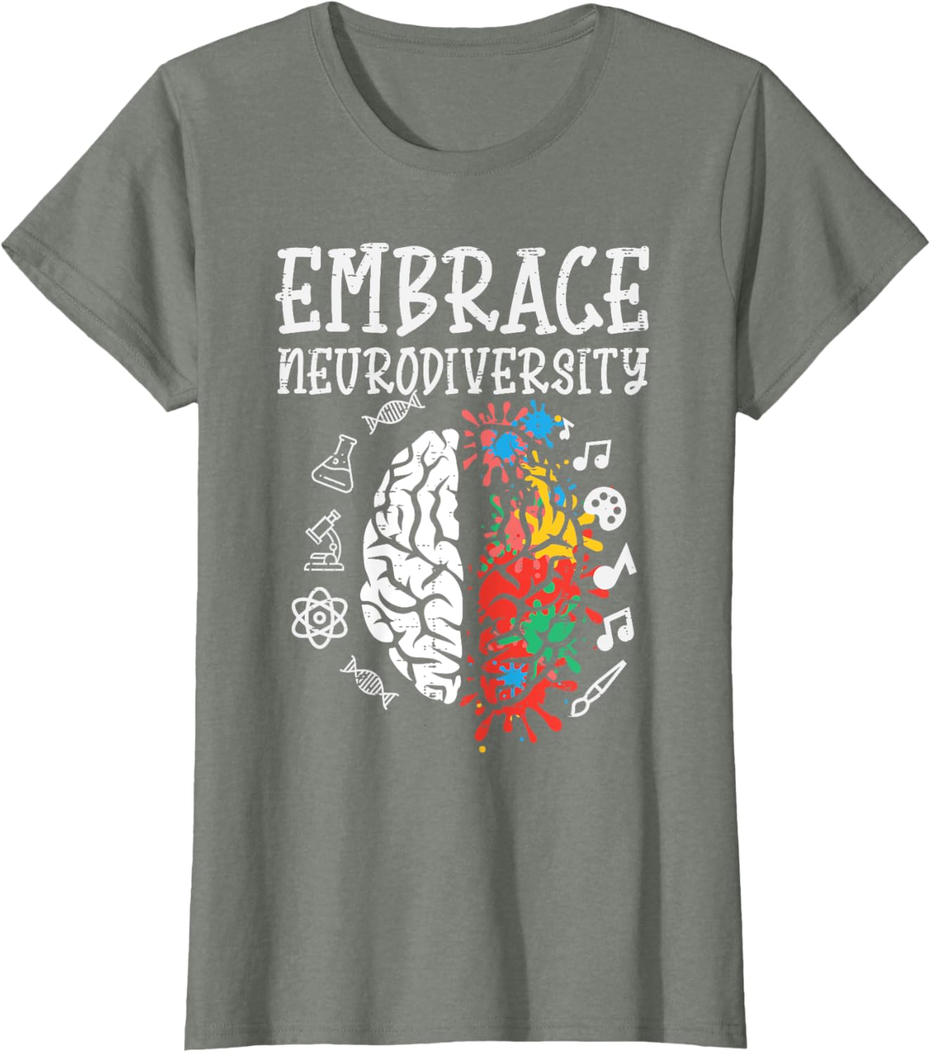 Embrace Neurodiversity Autism Awareness ASD Men Women Kids