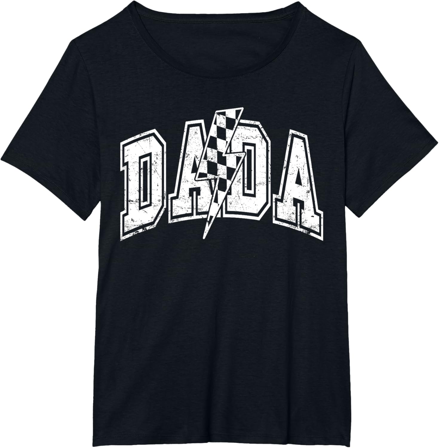Dada Lightning Bolt Checkered Varsity Dad Men Father's Day