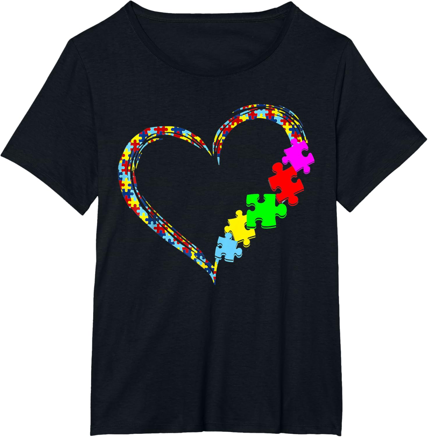 Autism Awareness Love Heart Puzzle Piece Gift Men Women