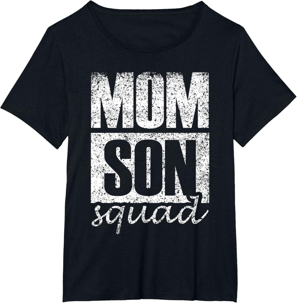Mama Mom Son Mothers Day Love Mama Mommy Son Squad Mother's Day Matching Mom Sons Mother Son T-Shirt, Small, Black
