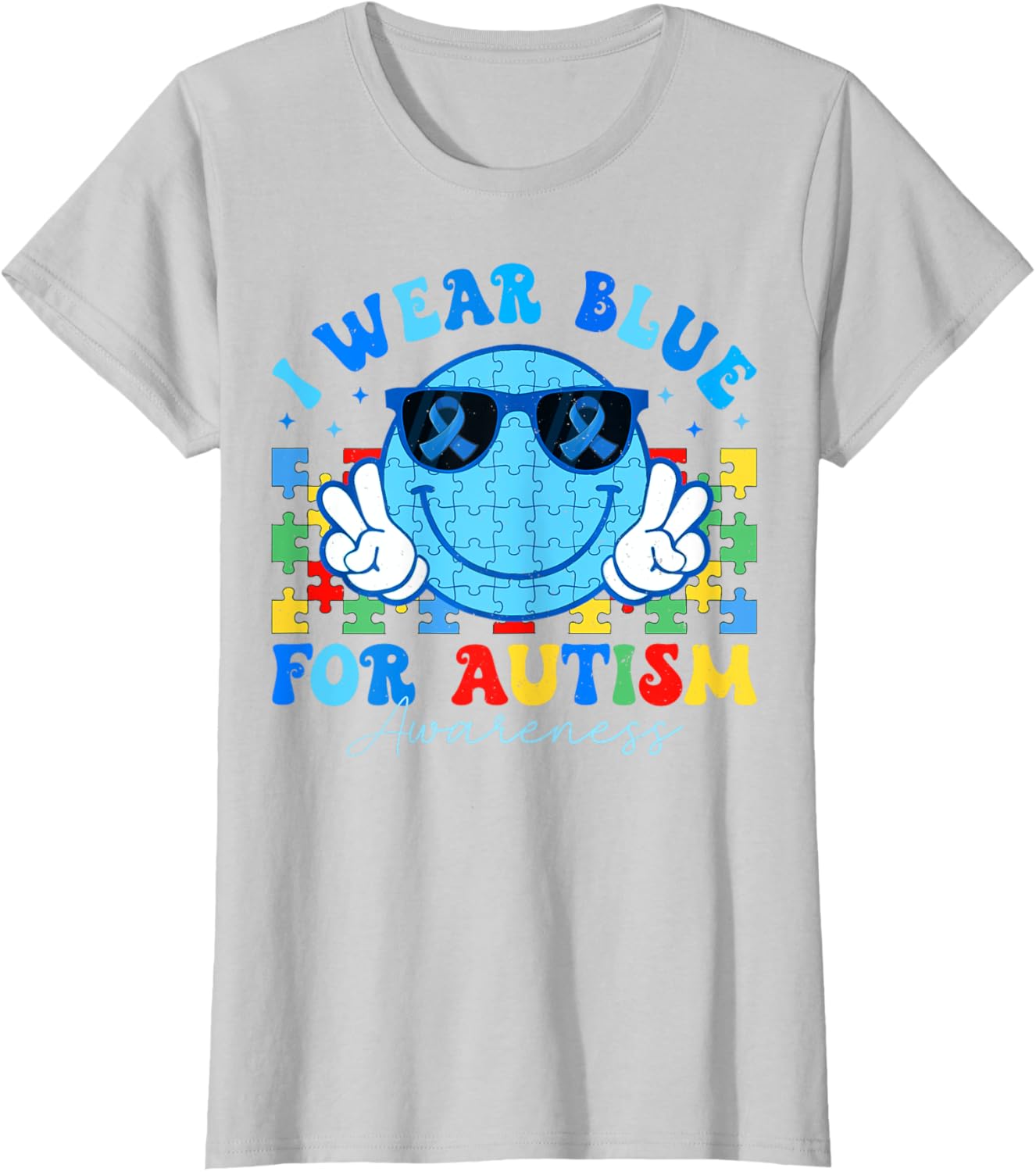 I Wear Blue For Autism Awareness Month Teacher Kids Boys