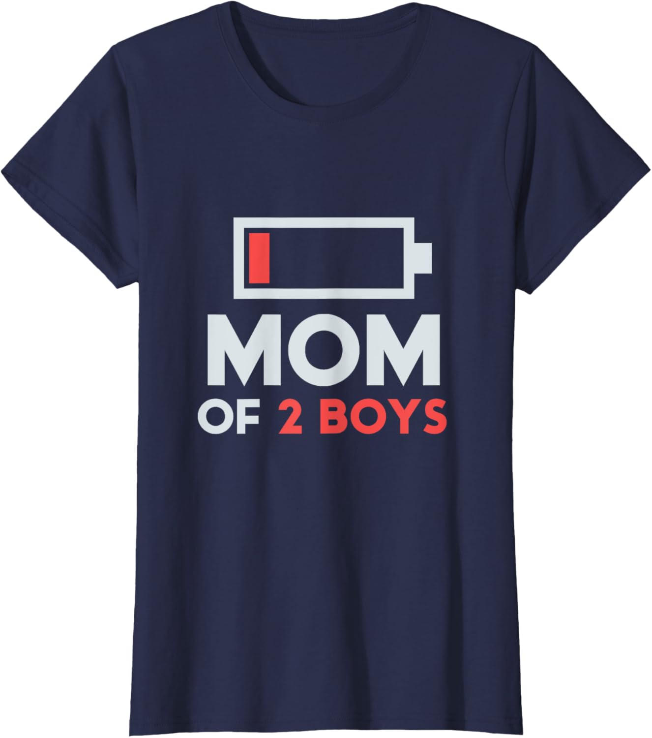 Mom of 2 Boys Gift from Son Mothers Day Birthday Women Mother Shirt