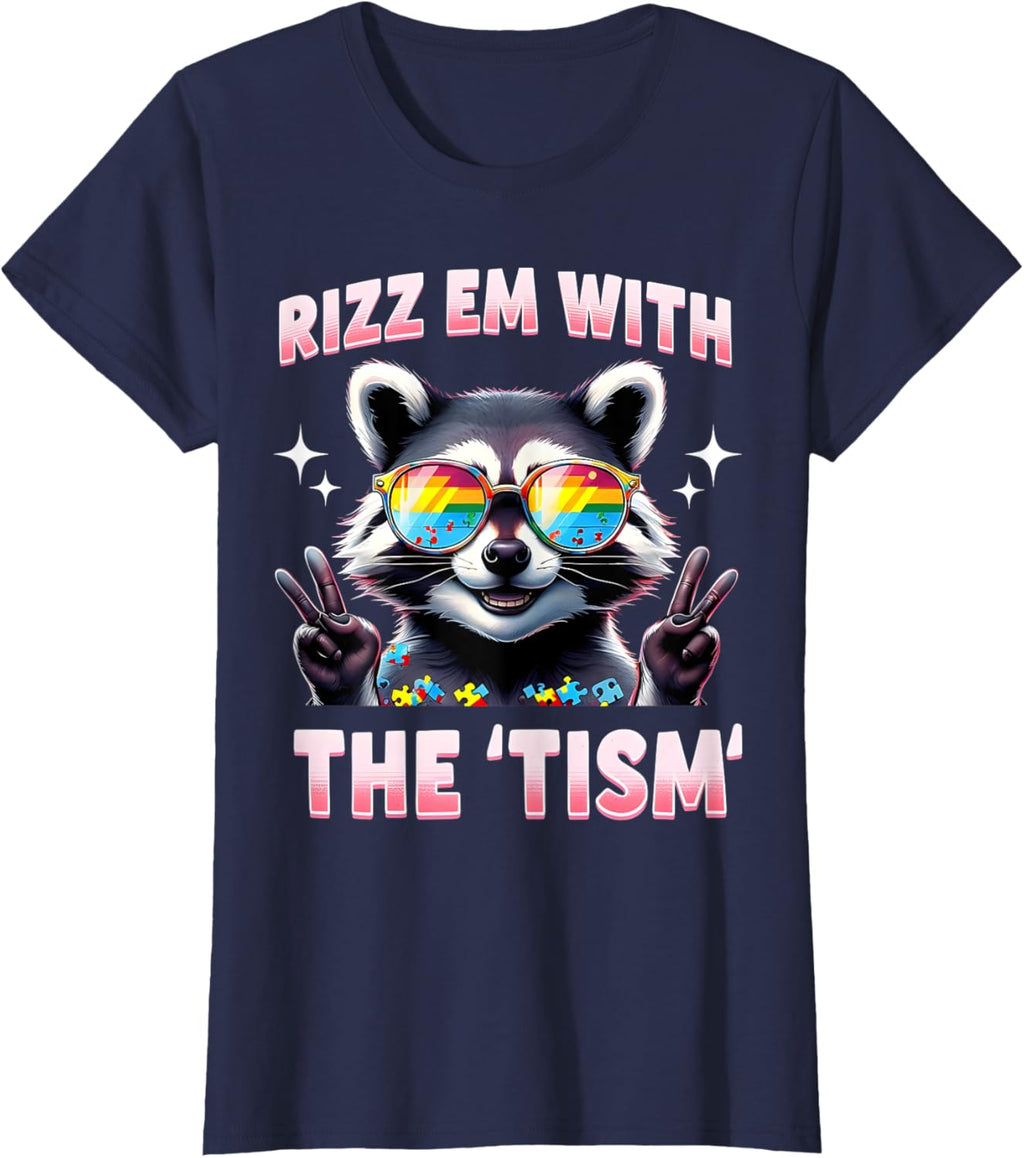 Autism Funny Rizz Em With The Tism Meme Autistic Racoon