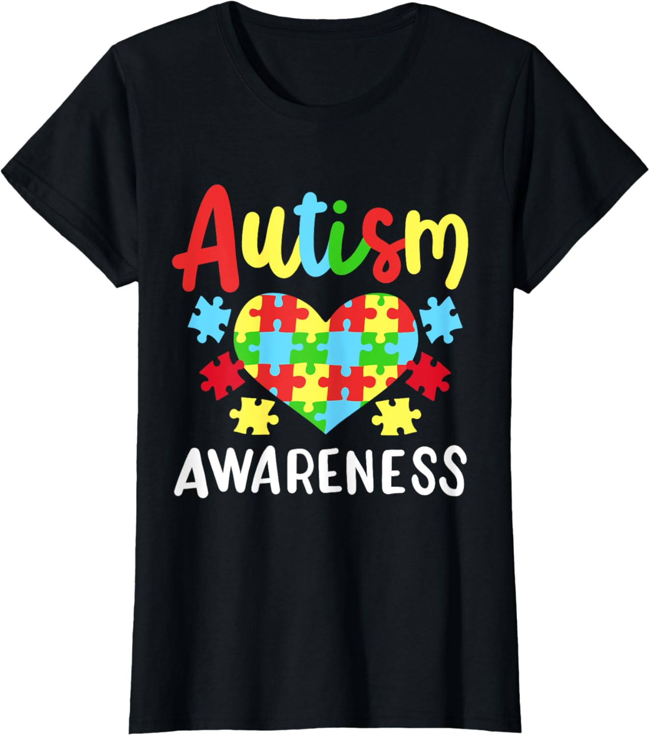 Autism Awareness T-Shirt, Small, Black
