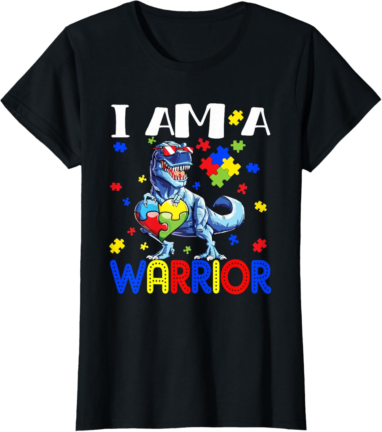 I Am A Warrior Autism Boys Family Dinosaur Autism Awareness