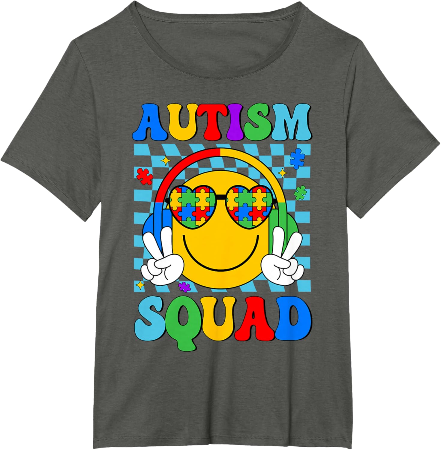 Autism Awareness Autism Squad Support Smile Face Women Men