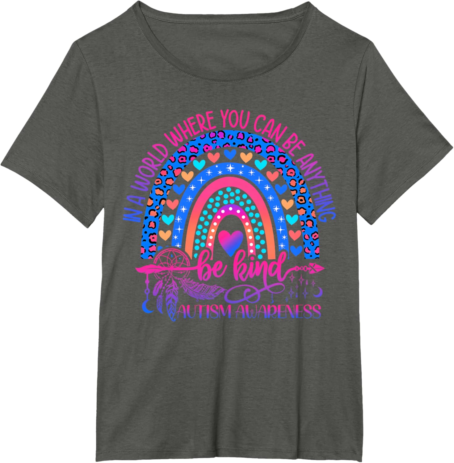 Autism Awareness Be Kind Leopard Rainbow Choose Kindness