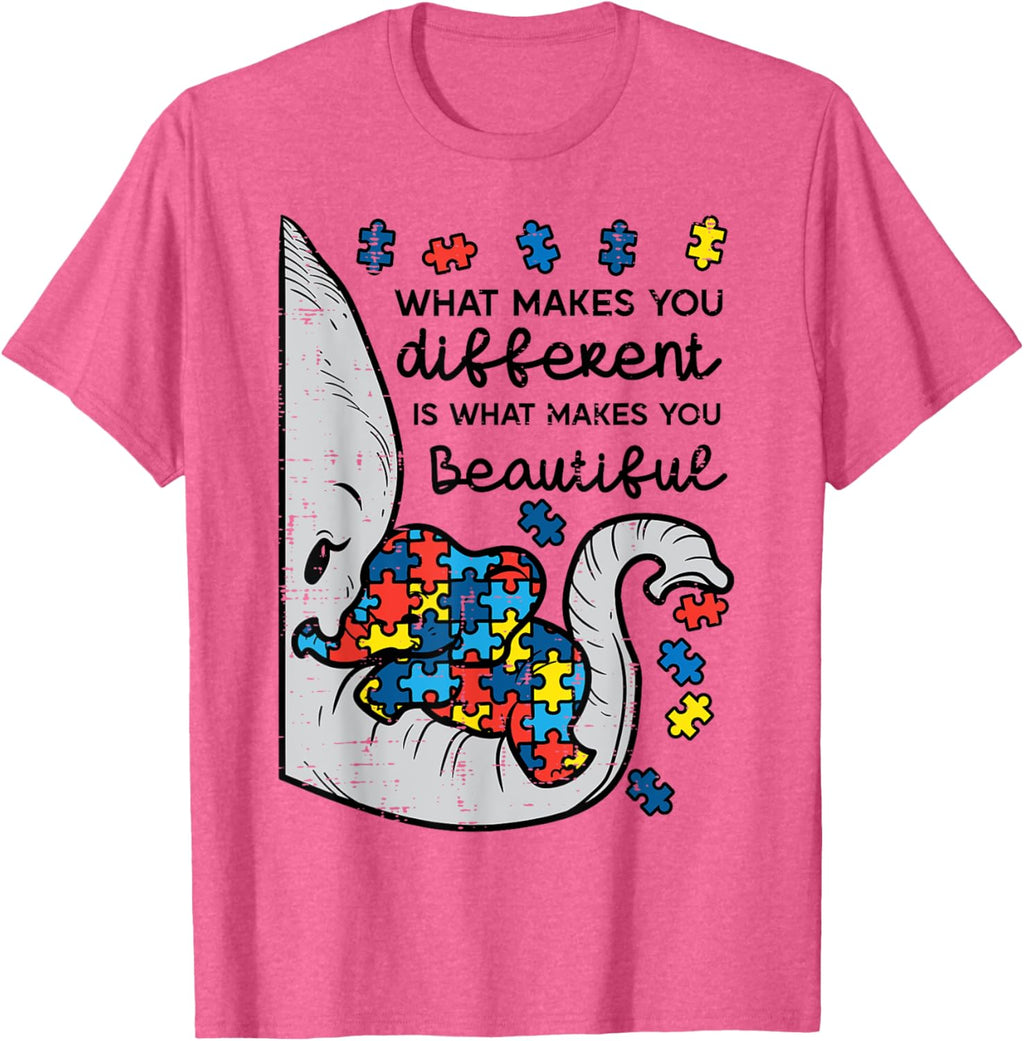 What Makes You Different Beautiful Elephant Autism Awareness