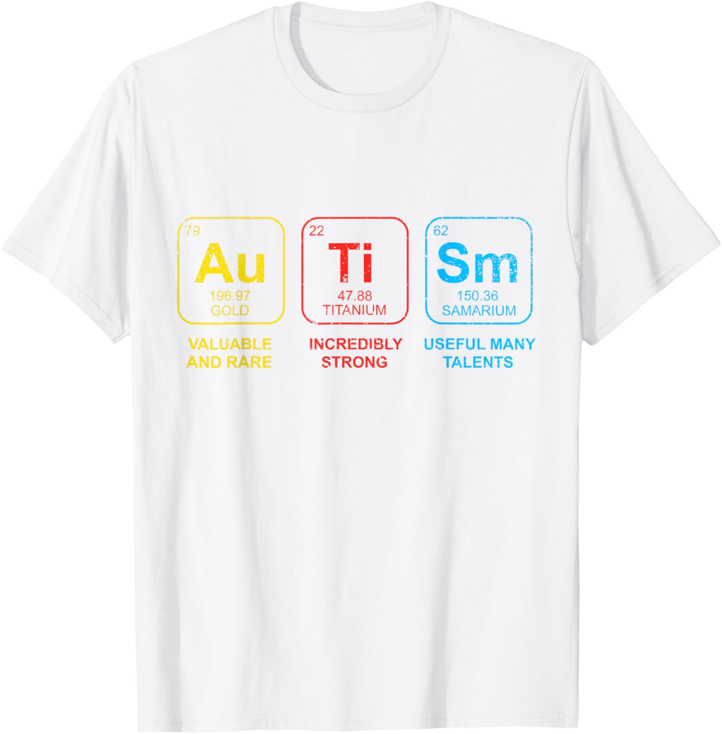 Autism Awareness Women Men Kids Elements Periodic Table ASD