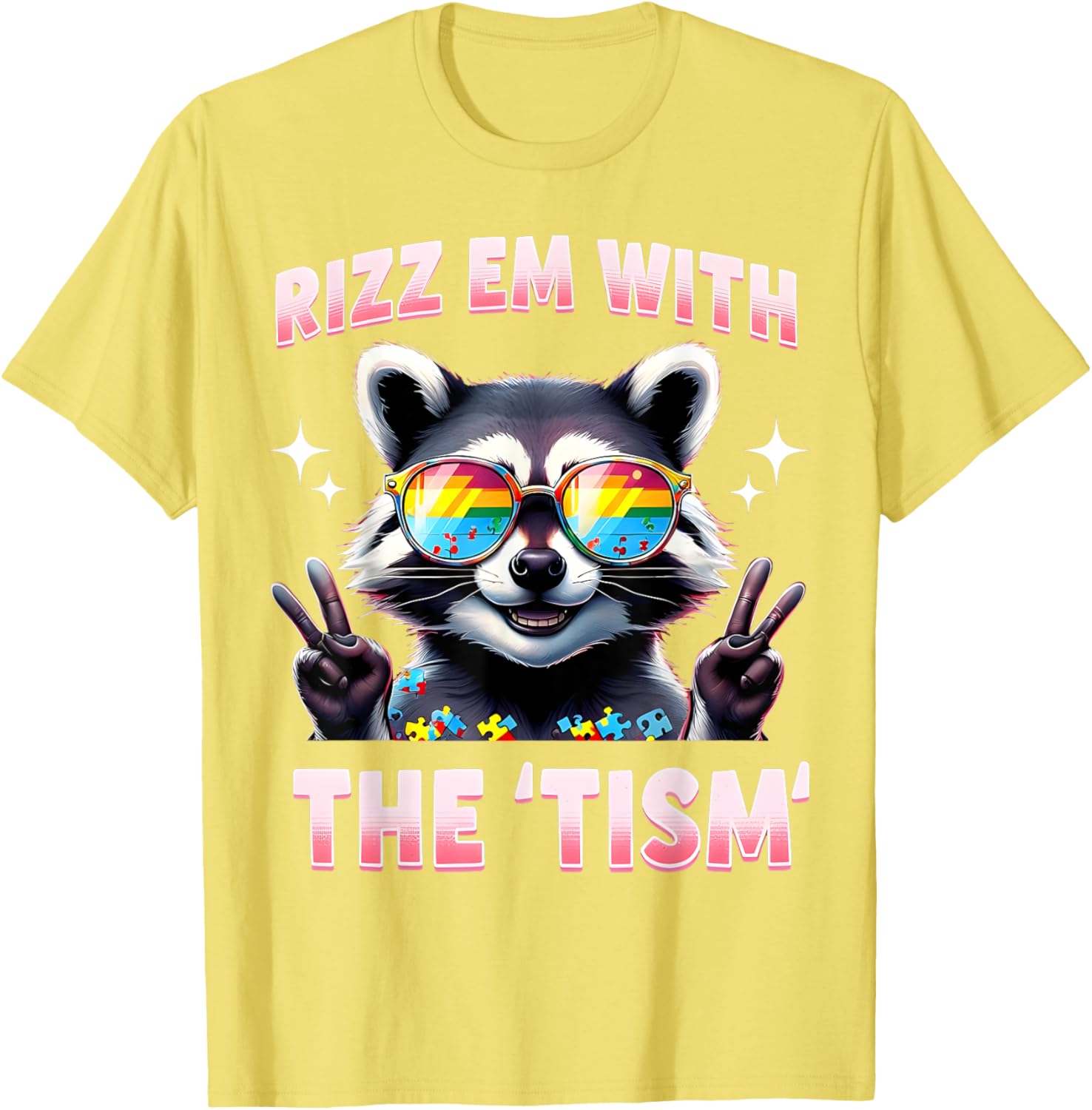 Autism Funny Rizz Em With The Tism Meme Autistic Racoon