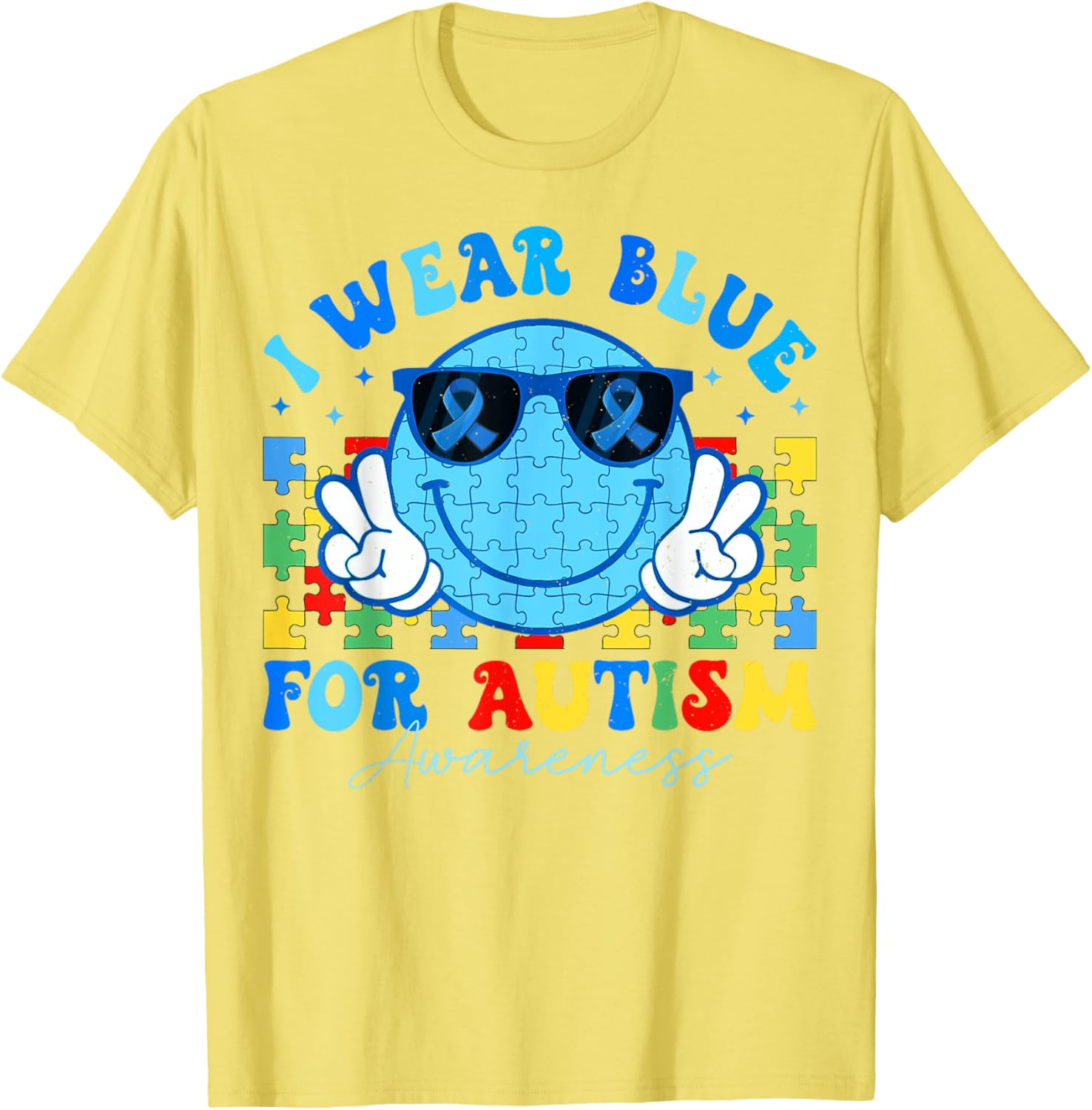I Wear Blue For Autism Awareness Month Teacher Kids Boys
