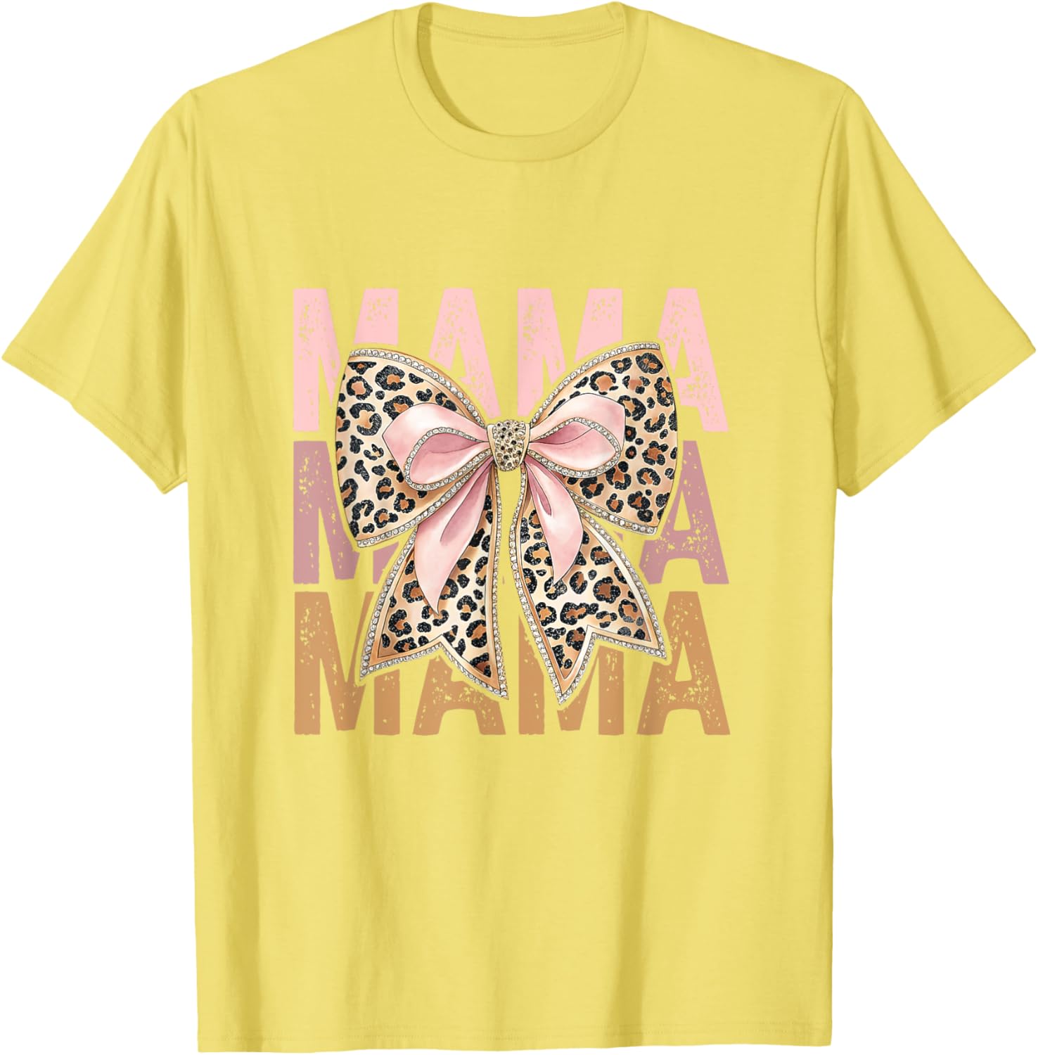 Retro Leopard Mama,Cute Mom Retro Coquette Bow Mother's Day