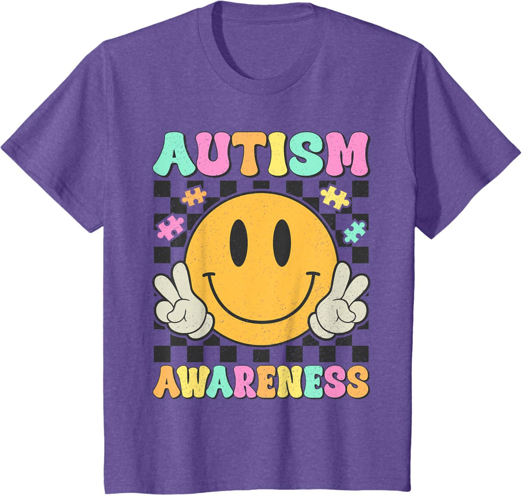 Autism Awareness Kids Men Women Smile Face Autistic Autism