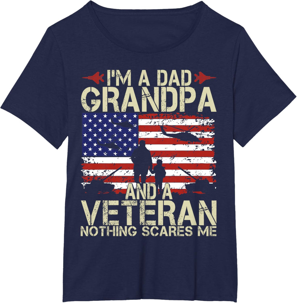 I'm A Dad Grandpa And Veteran Fathers Day Papa Grandpa Gifts
