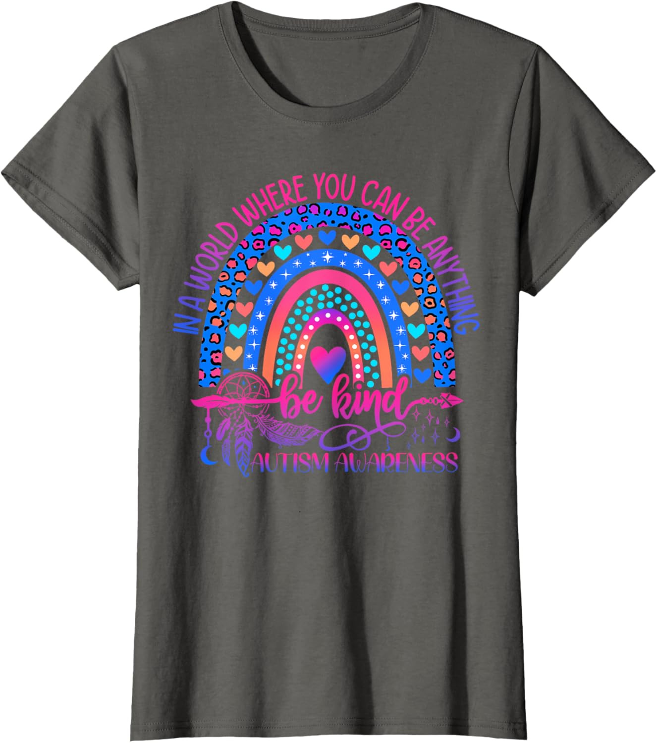Autism Awareness Be Kind Leopard Rainbow Choose Kindness