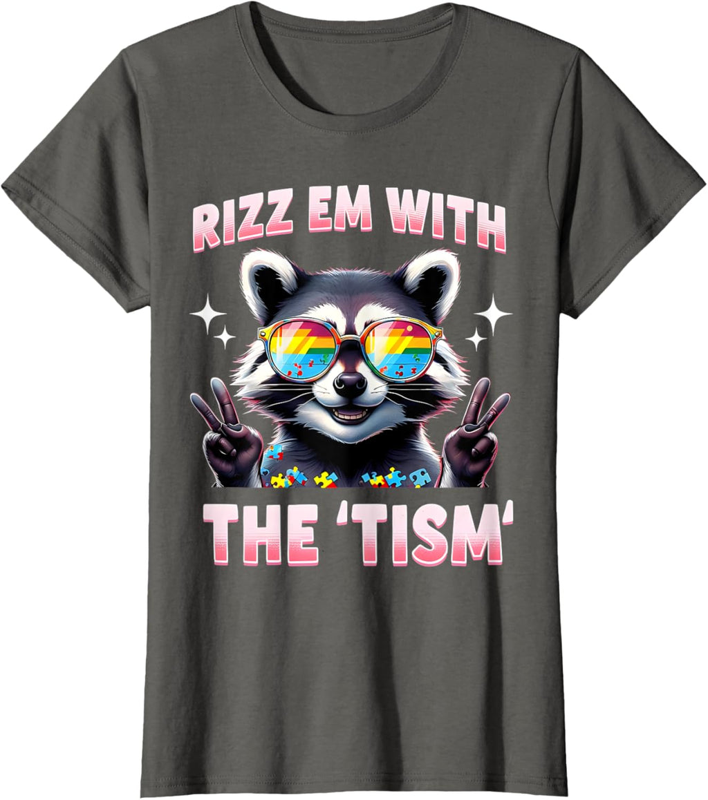 Autism Funny Rizz Em With The Tism Meme Autistic Racoon