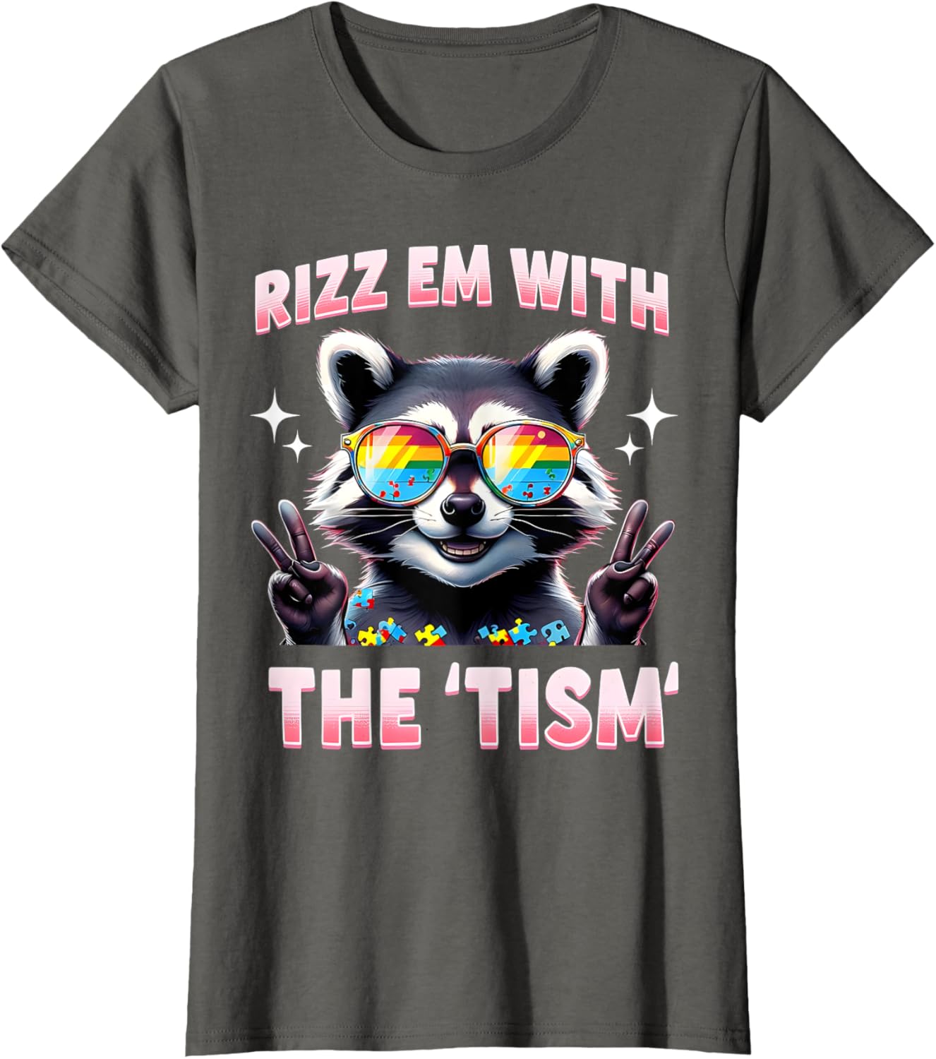 Autism Funny Rizz Em With The Tism Meme Autistic Racoon