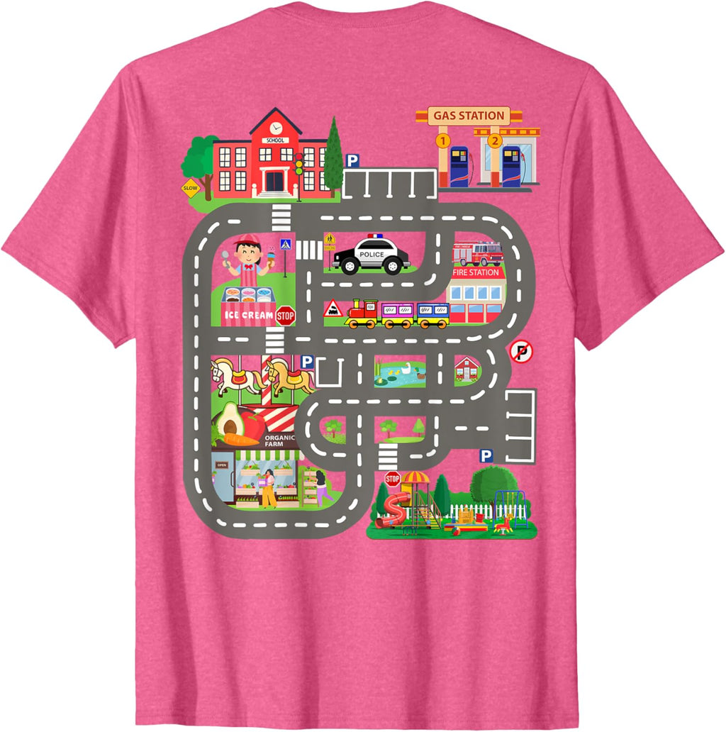 Kids Play Cars on Dad's Back Funny Father's Day Race Track