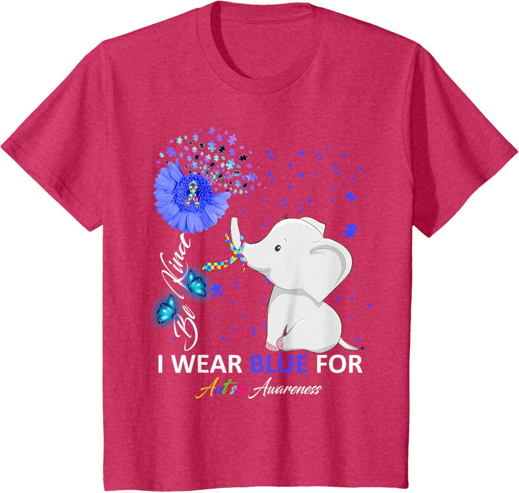 I Wear Blue Autism Awareness - Elephant Autism Awareness