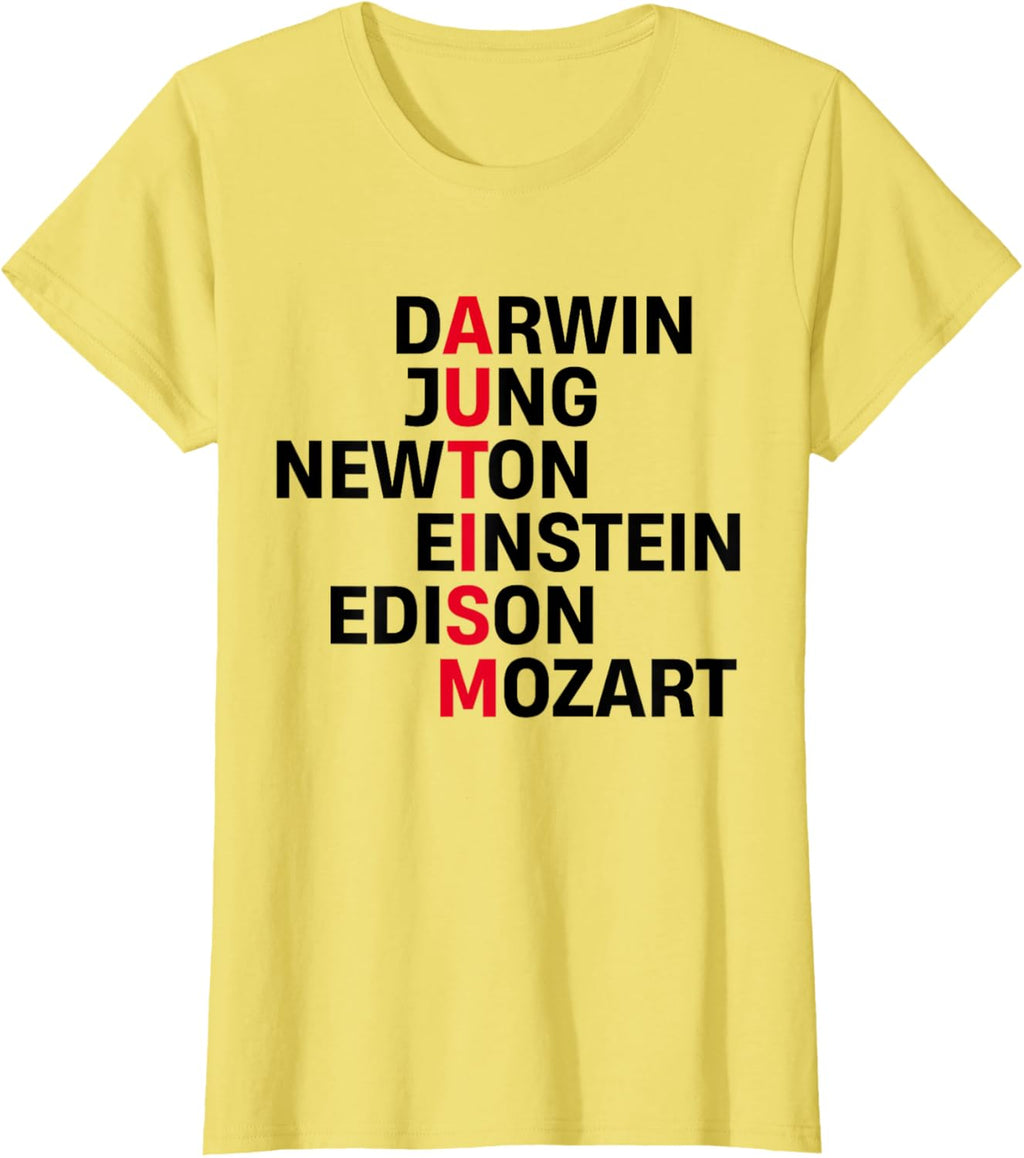 Darwin Jung Newton Einstein Edison Mozart Autism Awareness