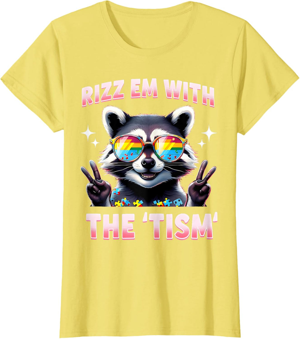Autism Funny Rizz Em With The Tism Meme Autistic Racoon