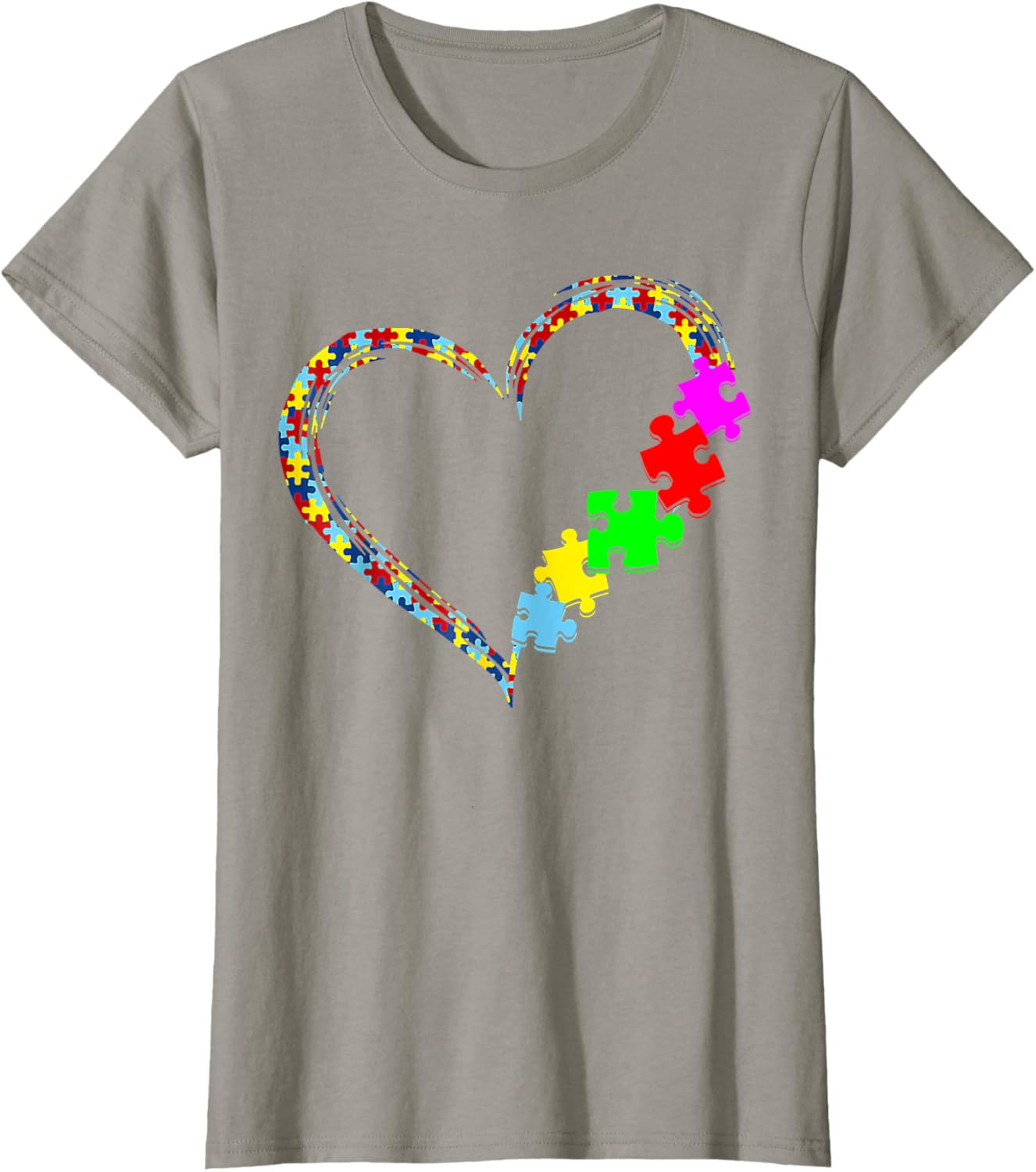Autism Awareness Love Heart Puzzle Piece Gift Men Women