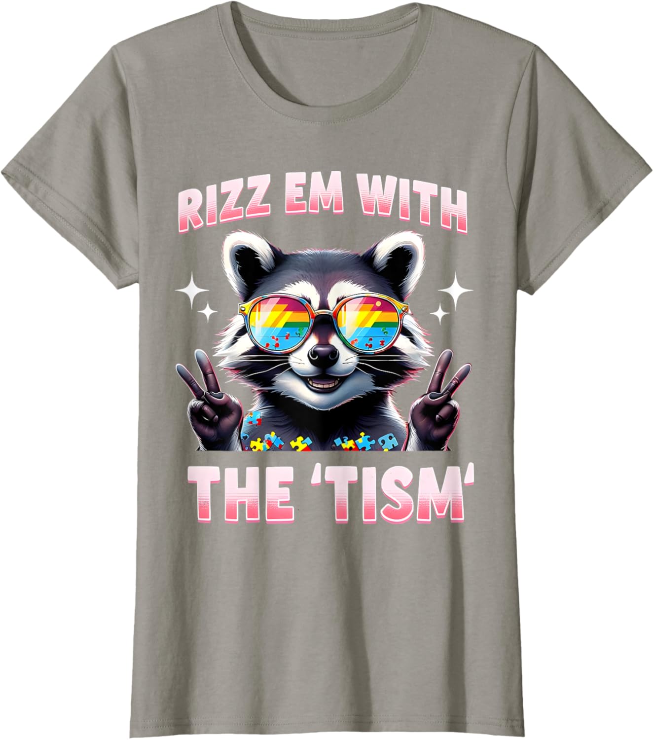 Autism Funny Rizz Em With The Tism Meme Autistic Racoon
