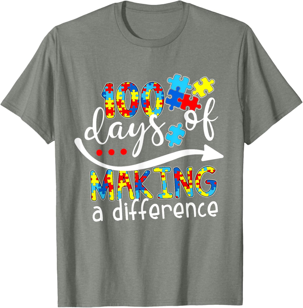Autism 100 Days 100th day of school teacher autism awareness