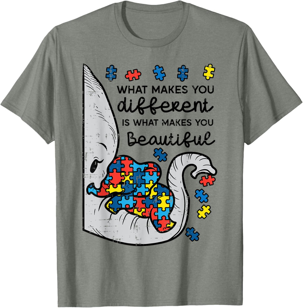 What Makes You Different Beautiful Elephant Autism Awareness