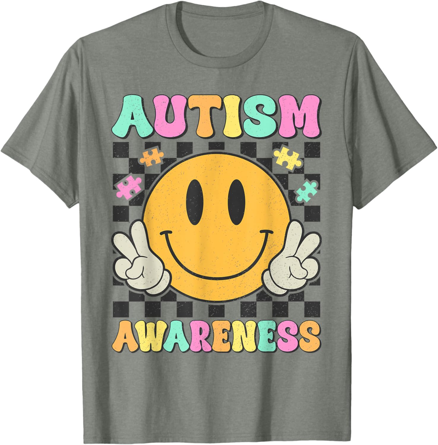 Autism Awareness Kids Men Women Smile Face Autistic Autism