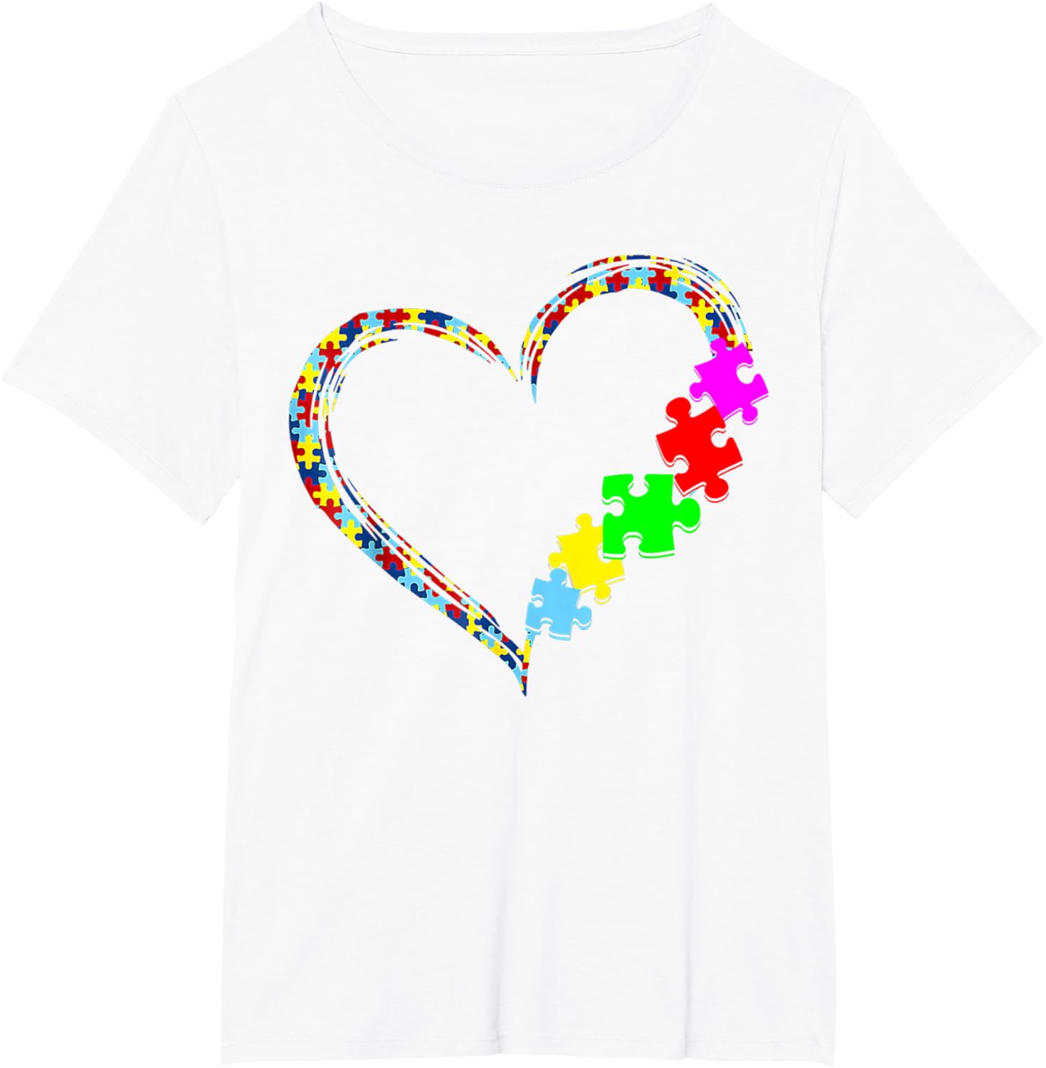 Autism Awareness Love Heart Puzzle Piece Gift Men Women