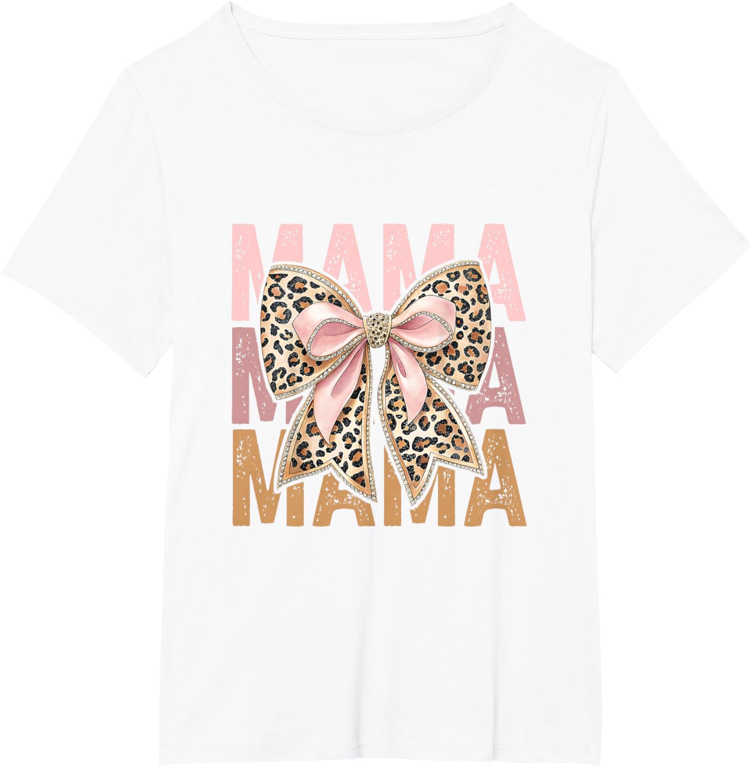 Retro Leopard Mama,Cute Mom Retro Coquette Bow Mother's Day