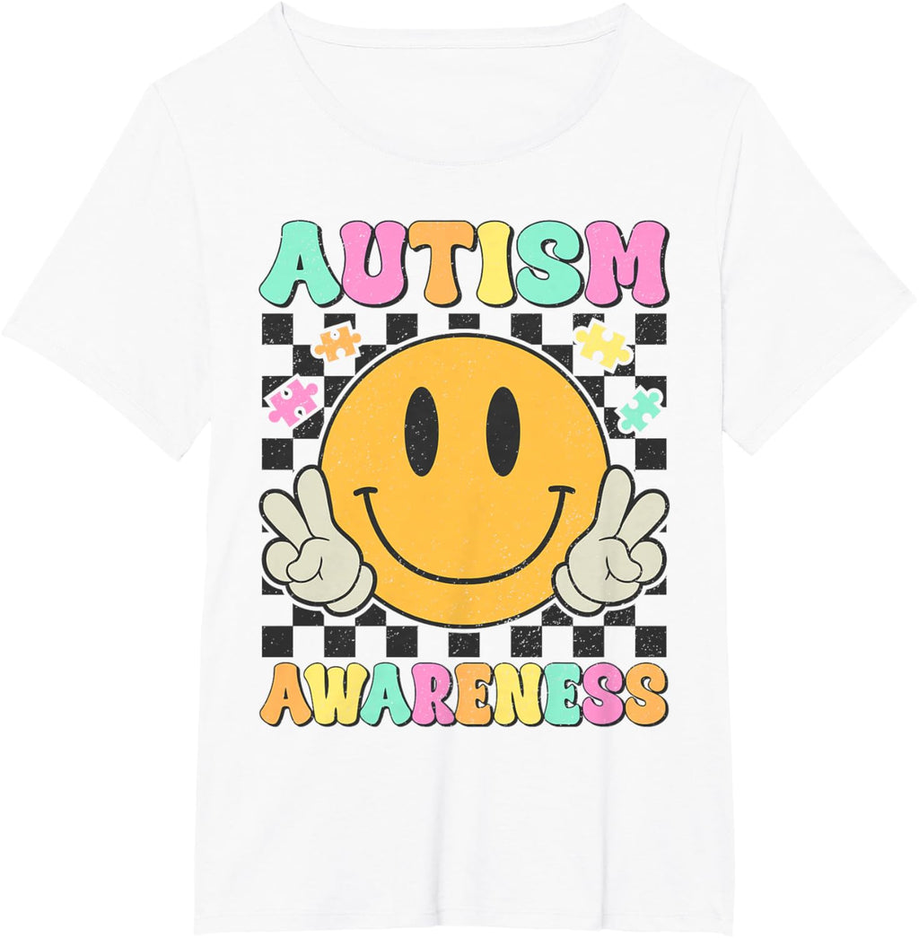 Autism Awareness Kids Men Women Smile Face Autistic Autism