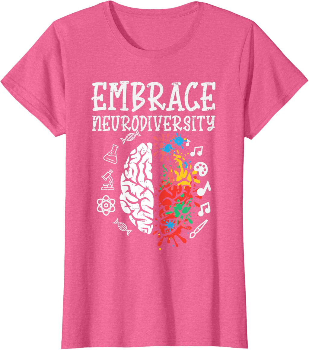 Embrace Neurodiversity Autism Awareness ASD Men Women Kids