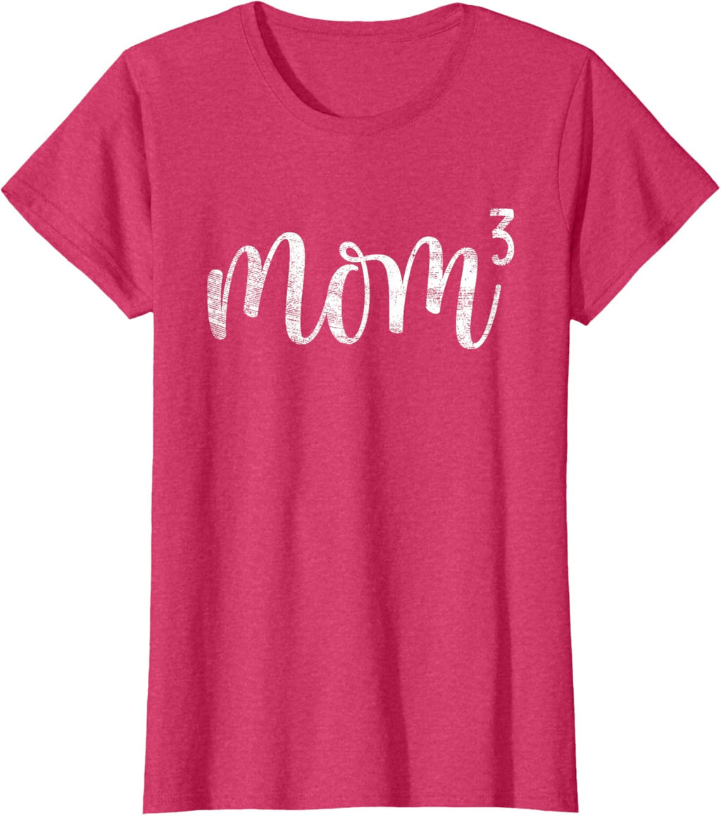 Mom3 Mom Cubed Mother of Three Mama of 3 Gifts Mothers Day